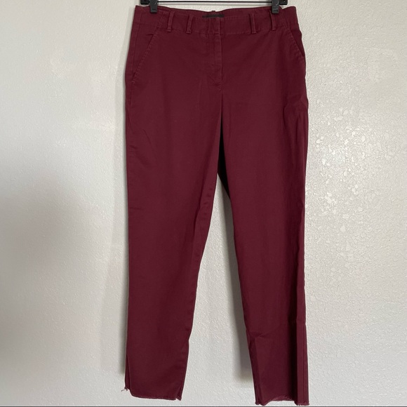 Talbots - Burgundy Cropped Pants - Size 6 - Picture 2 of 4